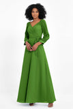 Elegance V Neck Junior Bridesmaid Dress Chiffon Long Sleeves Pleated Sashes Formal Evening Dresses