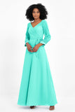 Elegance V Neck Junior Bridesmaid Dress Chiffon Long Sleeves Pleated Sashes Formal Evening Dresses