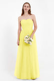 Sweetheart Neckline Tulle Bridesmaid Dress Long Pleated Ruched Formal Evening Gowns Dresses