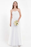 Sweetheart Neckline Tulle Bridesmaid Dress Long Pleated Ruched Formal Evening Gowns Dresses