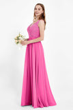 Ruched Chiffon Lace V Neck Bridesmaid Dress Sleeveless Formal Evening Dresses gowns