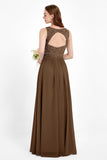 Ruched Chiffon Lace V Neck Bridesmaid Dress Sleeveless Formal Evening Dresses gowns