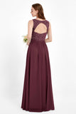 Ruched Chiffon Lace V Neck Bridesmaid Dress Sleeveless Formal Evening Dresses gowns