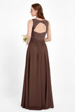 Ruched Chiffon Lace V Neck Bridesmaid Dress Sleeveless Formal Evening Dresses gowns