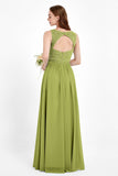 Ruched Chiffon Lace V Neck Bridesmaid Dress Sleeveless Formal Evening Dresses gowns
