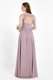 Ruched Chiffon Lace V Neck Bridesmaid Dress Sleeveless Formal Evening Dresses gowns