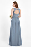 Ruched Chiffon Lace V Neck Bridesmaid Dress Sleeveless Formal Evening Dresses gowns