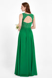 Ruched Chiffon Lace V Neck Bridesmaid Dress Sleeveless Formal Evening Dresses gowns