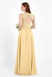 Ruched Chiffon Lace V Neck Bridesmaid Dress Sleeveless Formal Evening Dresses gowns