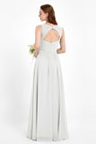 Ruched Chiffon Lace V Neck Bridesmaid Dress Sleeveless Formal Evening Dresses gowns