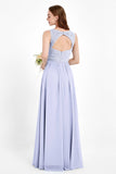 Ruched Chiffon Lace V Neck Bridesmaid Dress Sleeveless Formal Evening Dresses gowns