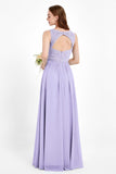 Ruched Chiffon Lace V Neck Bridesmaid Dress Sleeveless Formal Evening Dresses gowns