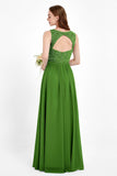 Ruched Chiffon Lace V Neck Bridesmaid Dress Sleeveless Formal Evening Dresses gowns