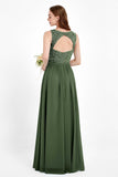 Ruched Chiffon Lace V Neck Bridesmaid Dress Sleeveless Formal Evening Dresses gowns