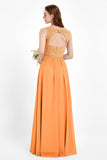 Ruched Chiffon Lace V Neck Bridesmaid Dress Sleeveless Formal Evening Dresses gowns