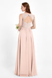 Ruched Chiffon Lace V Neck Bridesmaid Dress Sleeveless Formal Evening Dresses gowns