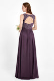 Ruched Chiffon Lace V Neck Bridesmaid Dress Sleeveless Formal Evening Dresses gowns