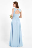 Ruched Chiffon Lace V Neck Bridesmaid Dress Sleeveless Formal Evening Dresses gowns