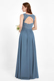 Ruched Chiffon Lace V Neck Bridesmaid Dress Sleeveless Formal Evening Dresses gowns