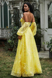 Sweetheart See-Through Lace Formal Evening Dress With High Slit Prom Party Gowns