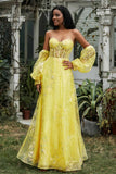 Sweetheart See-Through Lace Formal Evening Dress With High Slit Prom Party Gowns