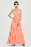 Vestido de dama de honor de gasa con tirantes finos y largo hasta los tobillos, fruncido, formal, de noche 