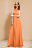 Illusion Neck Cap Sleeves Chiffon Bridesmaid Dress with Lace Formal Evening Prom Gowns