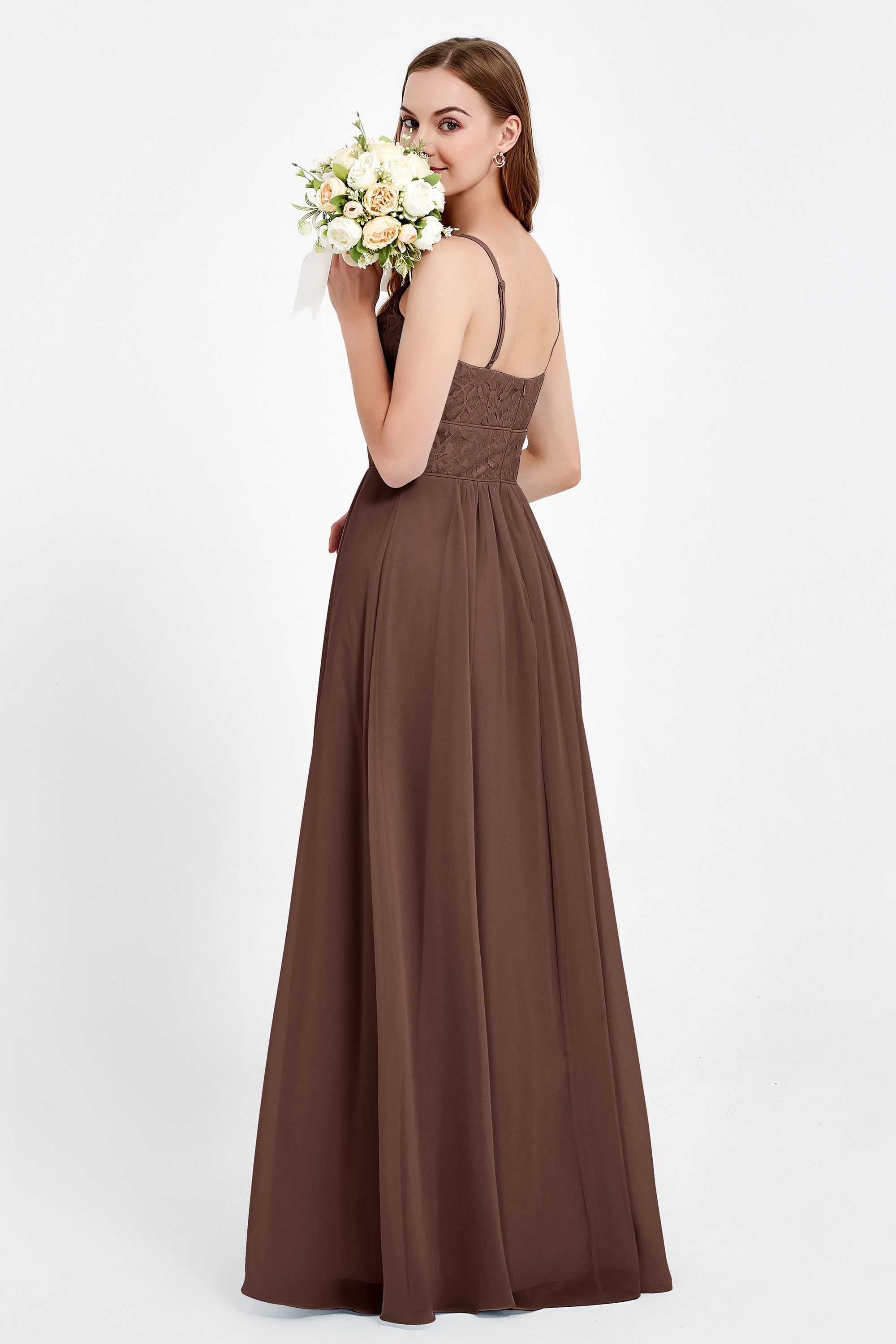 romantic floral lace maxi bridesmaid dress chiffon lace formal evening prom dresses gowns