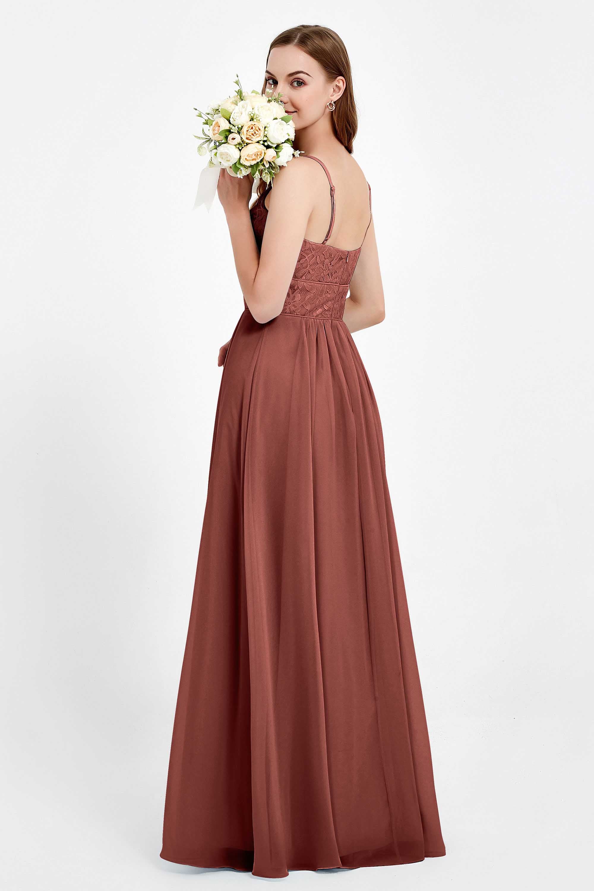 romantic floral lace maxi bridesmaid dress chiffon lace formal evening prom dresses gowns