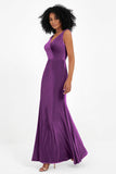 V-neck Velvet Sleeveless Formal Evening Dresses Sheath Long Bridesmaid Prom Party Dress Gowns