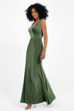 V-neck Velvet Sleeveless Formal Evening Dresses Sheath Long Bridesmaid Prom Party Dress Gowns