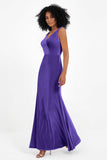 V-neck Velvet Sleeveless Formal Evening Dresses Sheath Long Bridesmaid Prom Party Dress Gowns