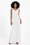 V-neck Velvet Sleeveless Formal Evening Dresses Sheath Long Bridesmaid Prom Party Dress Gowns