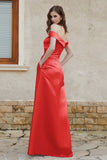 Off the Shoulder Satin Cap Sleeves Formal Evening Prom Dresses Pleated Wedding Party Gowns