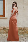 Off the Shoulder Satin Cap Sleeves Formal Evening Prom Dresses Pleated Wedding Party Gowns