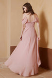 gorgeous feminine and romantic bridesmaid dress chiffon formal evening prom dresses gown