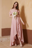 gorgeous feminine and romantic bridesmaid dress chiffon formal evening prom dresses gown