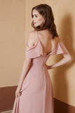 gorgeous feminine and romantic bridesmaid dress chiffon formal evening prom dresses gown