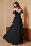 gorgeous feminine and romantic bridesmaid dress chiffon formal evening prom dresses gown