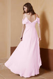 gorgeous feminine and romantic bridesmaid dress chiffon formal evening prom dresses gown