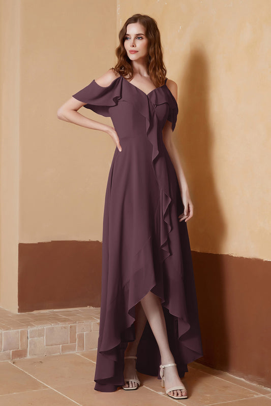 gorgeous feminine and romantic bridesmaid dress chiffon formal evening prom dresses gown