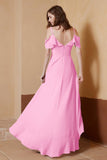 gorgeous feminine and romantic bridesmaid dress chiffon formal evening prom dresses gown