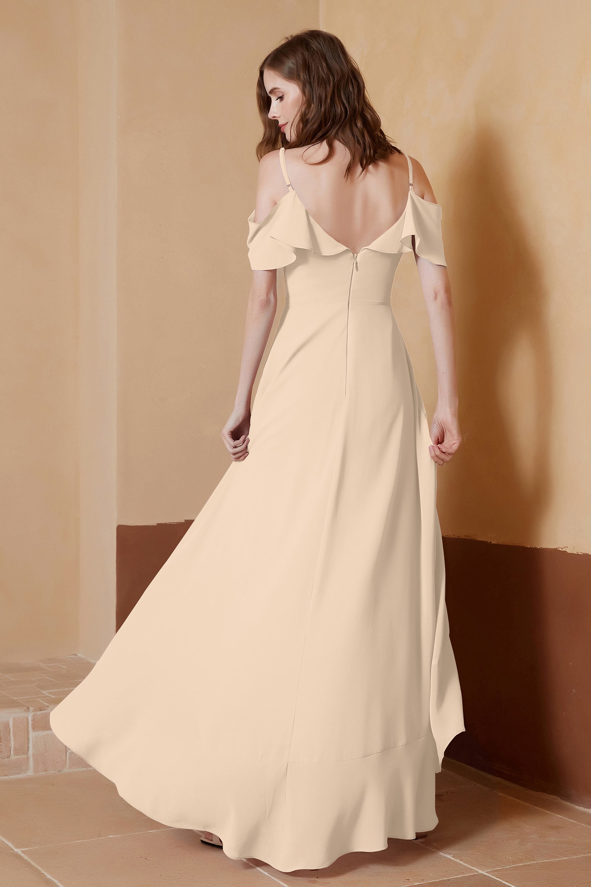 gorgeous feminine and romantic bridesmaid dress chiffon formal evening prom dresses gown