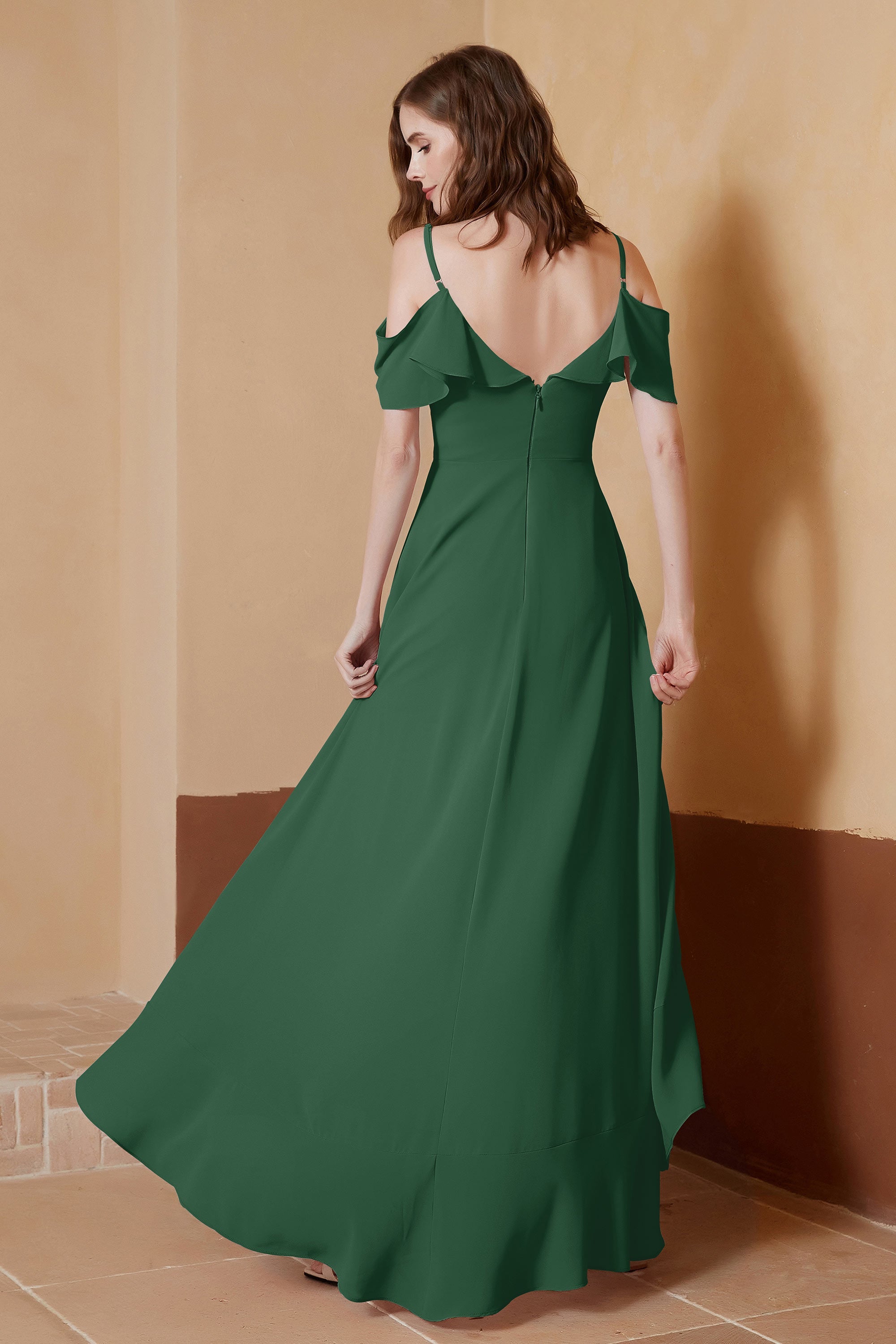 gorgeous feminine and romantic bridesmaid dress chiffon formal evening prom dresses gown