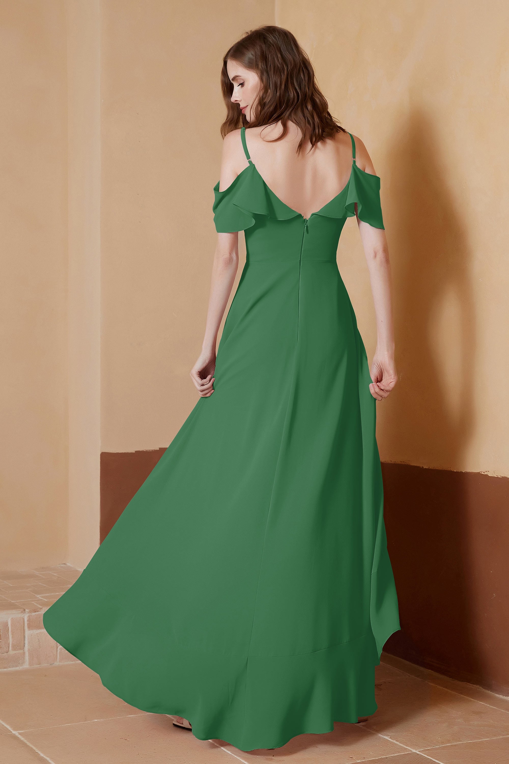 gorgeous feminine and romantic bridesmaid dress chiffon formal evening prom dresses gown