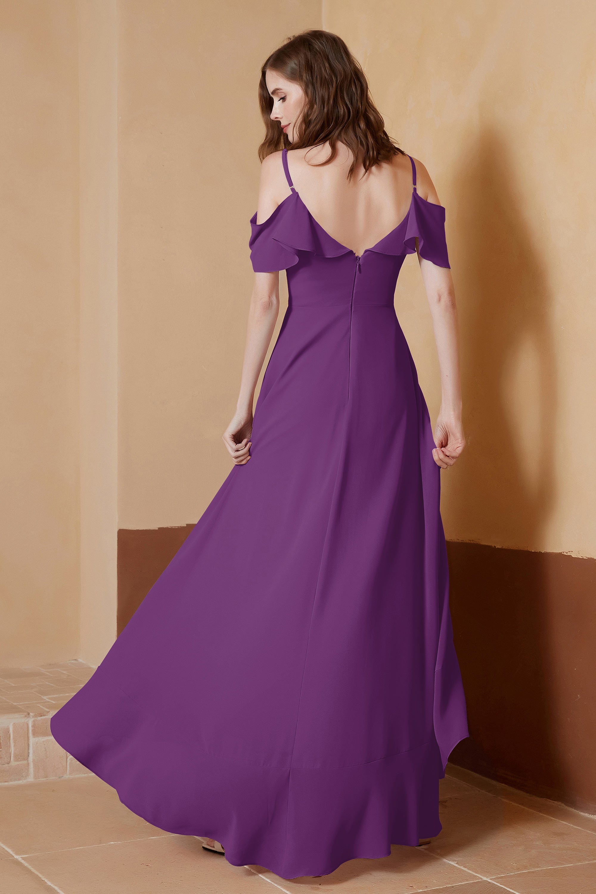 gorgeous feminine and romantic bridesmaid dress chiffon formal evening prom dresses gown