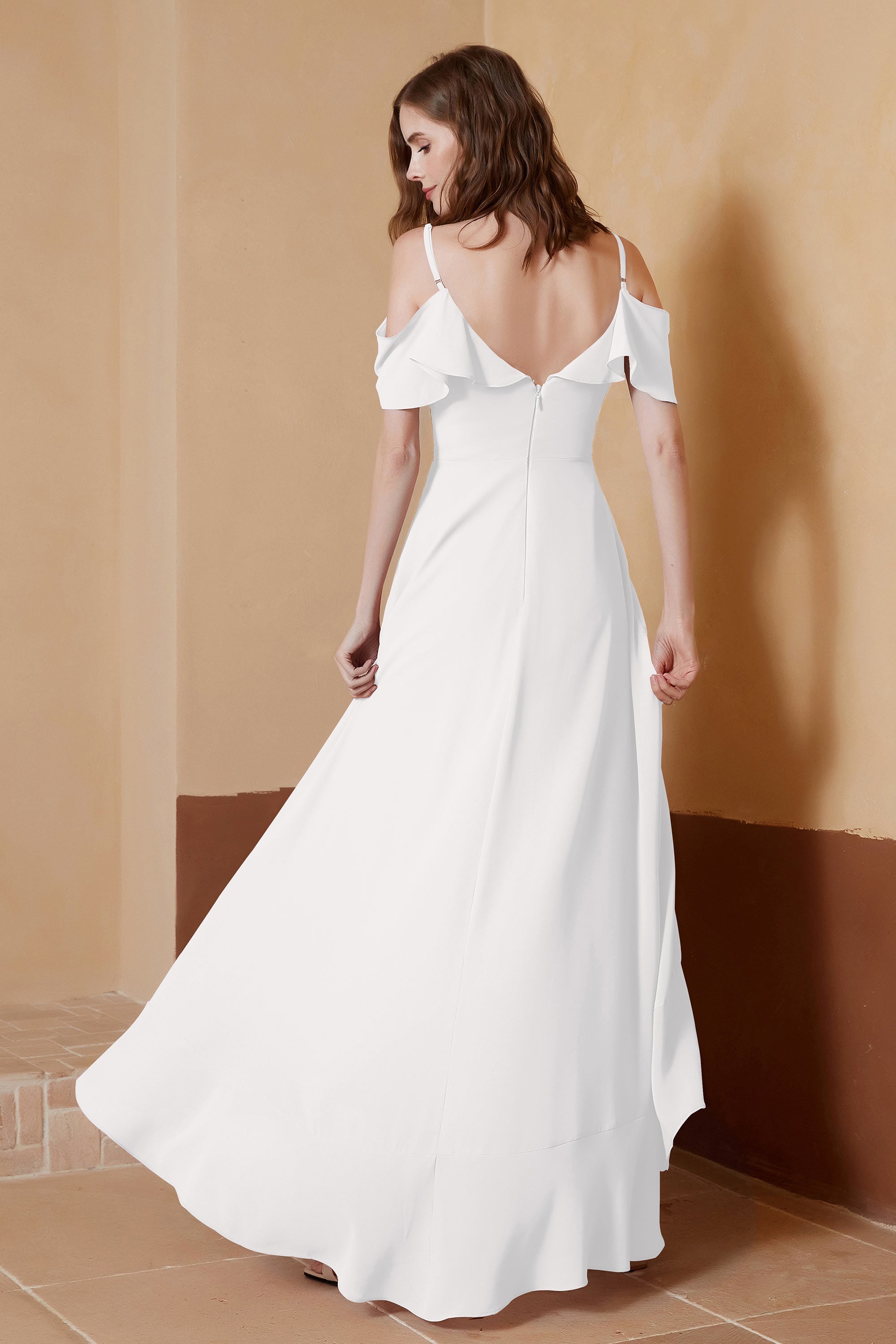 gorgeous feminine and romantic bridesmaid dress chiffon formal evening prom dresses gown