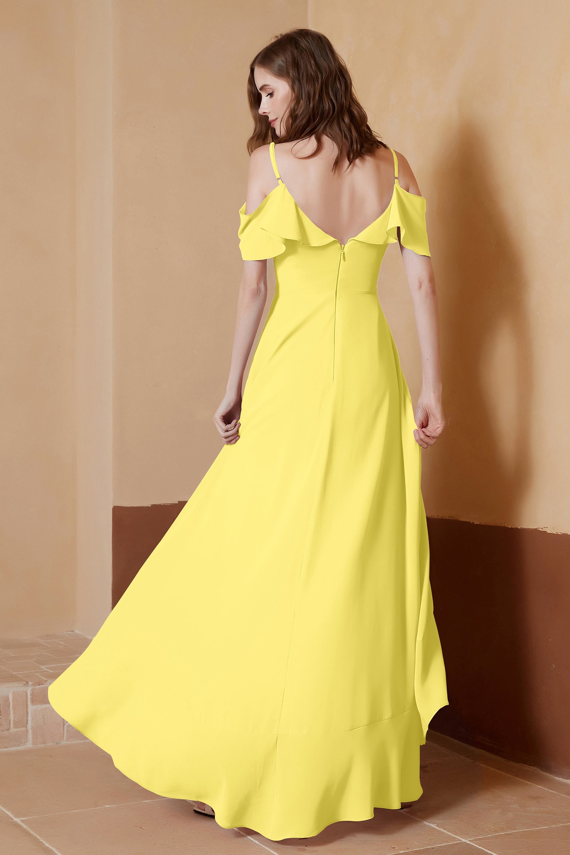 gorgeous feminine and romantic bridesmaid dress chiffon formal evening prom dresses gown