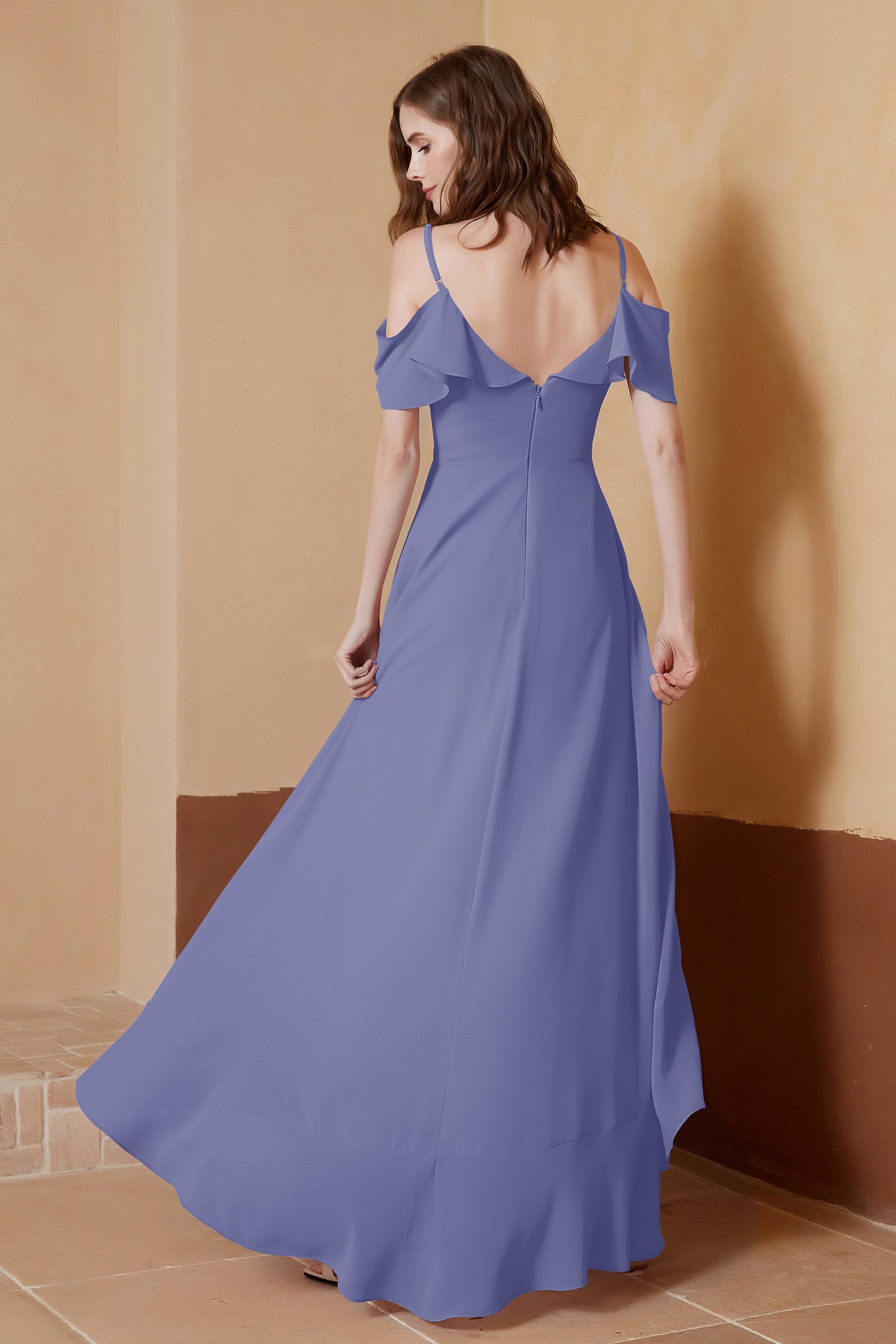 gorgeous feminine and romantic bridesmaid dress chiffon formal evening prom dresses gown
