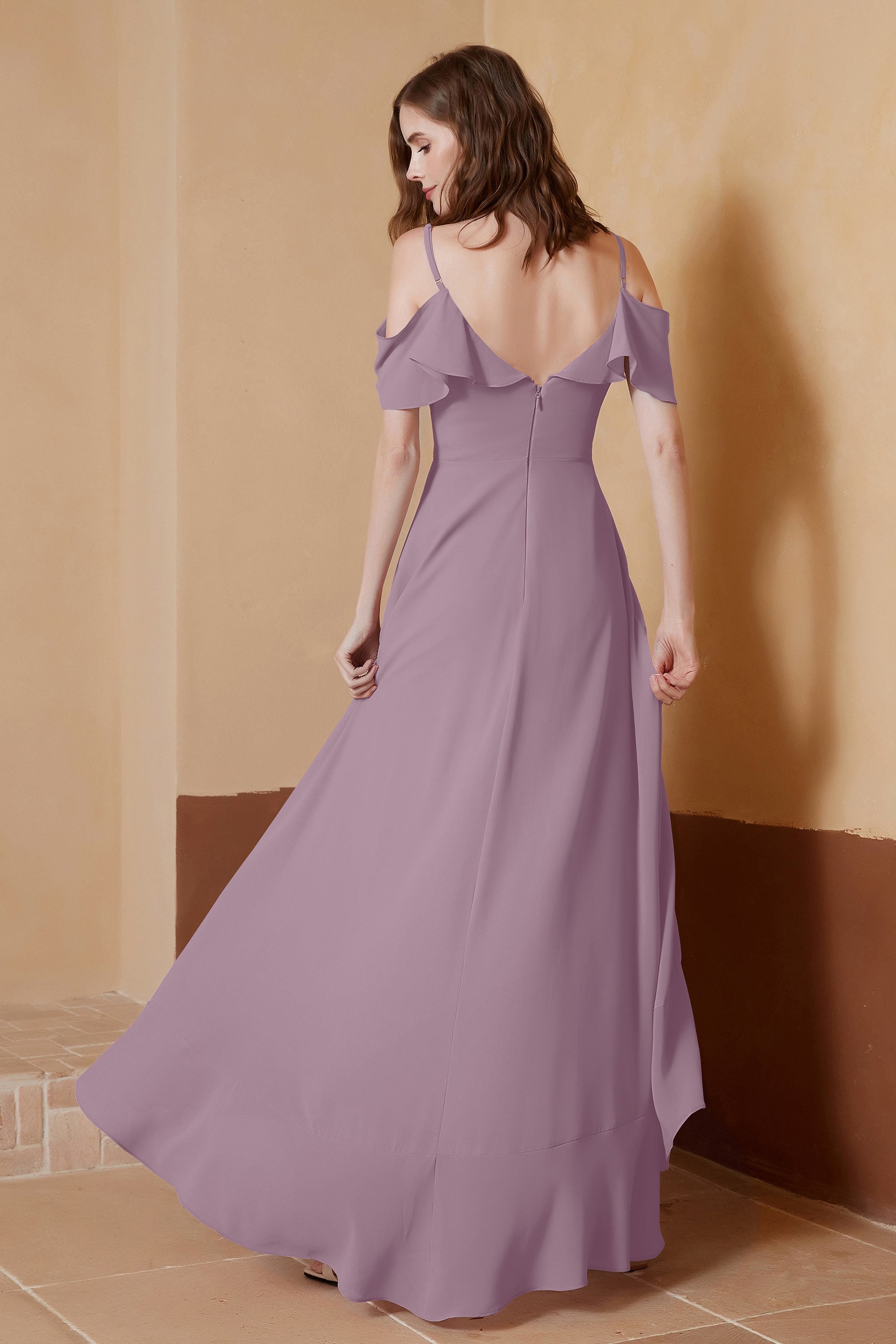 gorgeous feminine and romantic bridesmaid dress chiffon formal evening prom dresses gown